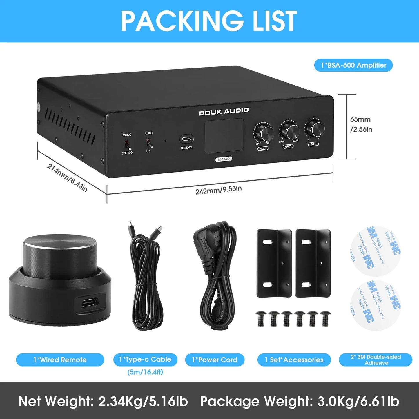 Nobsound BSA-600 230W Bridge Stereo/Mono Bass Shaker Amplifier Subwoofer Power Amp for Transducer