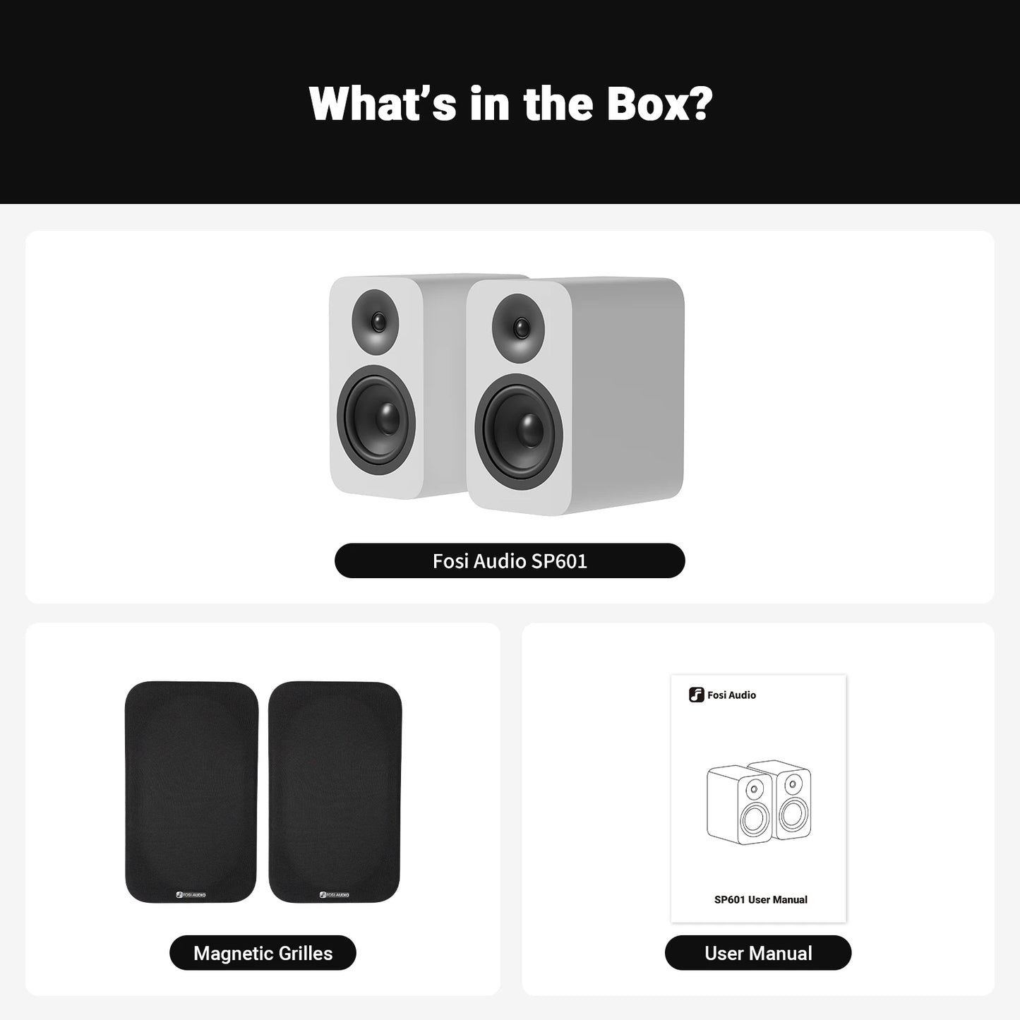 Fosi Audio SP601 Passive Bookshelf Speaker Wooden 160W Studio Monitor Speakers For TV Computer Desktop Hifi Home Theater