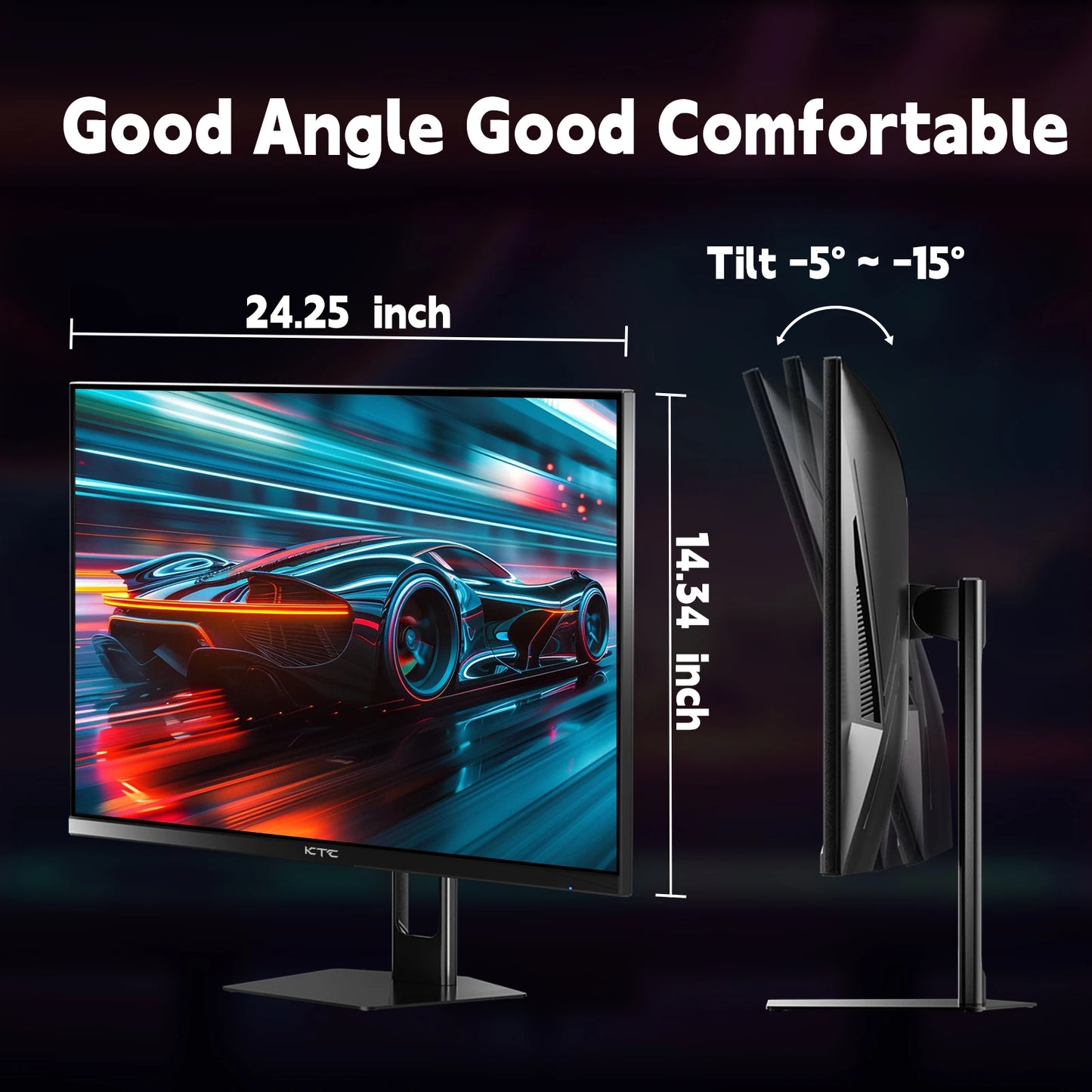 KTC Gaming Monitor 27 inch 180hz 1ms | Fast IPS Screen 1080p Monitor|2 x HDMI 2.0 &1 x Display Port 1.4 | Support Freesync and W