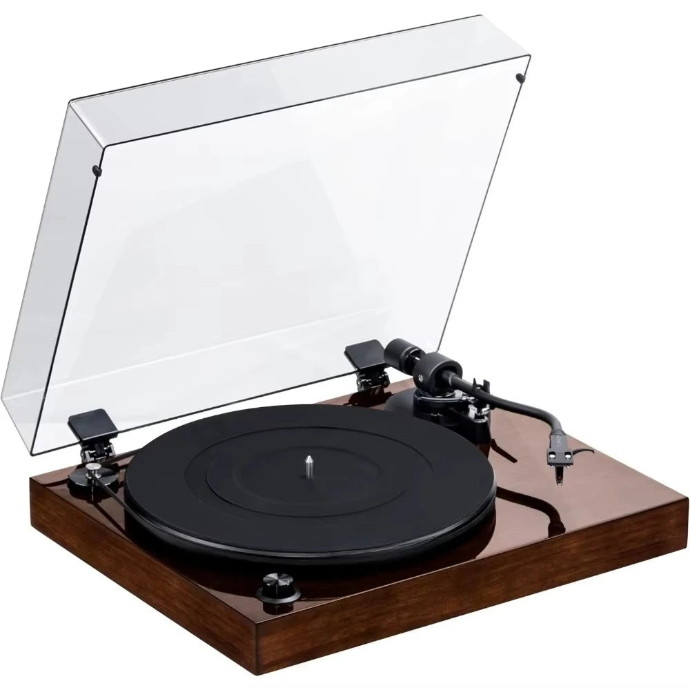 HOT sale RT82 Reference High Fidelity Vinyl Turntable Record Player with Ortofon OM10 Cartridge, Speed Control Motor - Walnut