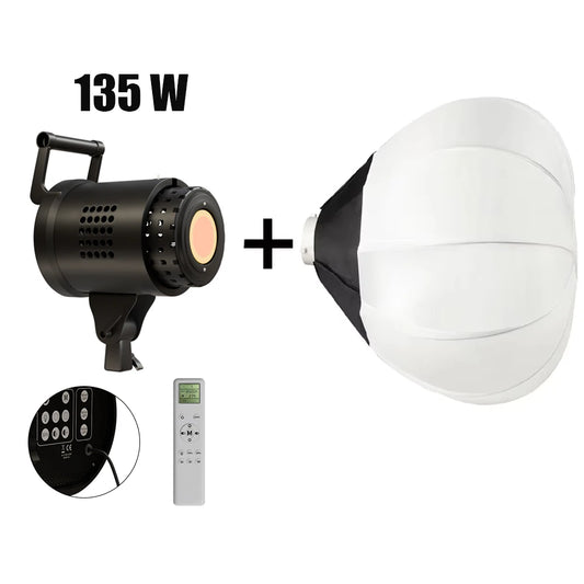 135W Photography LED COB Video Light  Daylight-Balanced Sun Lamp for Portrait Flash Studio Accessories Youtube Live