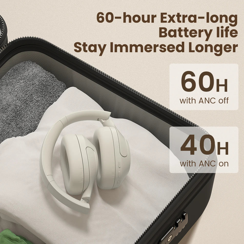 HAYLOU S35 ANC Wireless Bluetooth Headphones 42dB ANC ENC Over-ear Headphone Noise Cancellation 60H Playtime Earphones Men Women